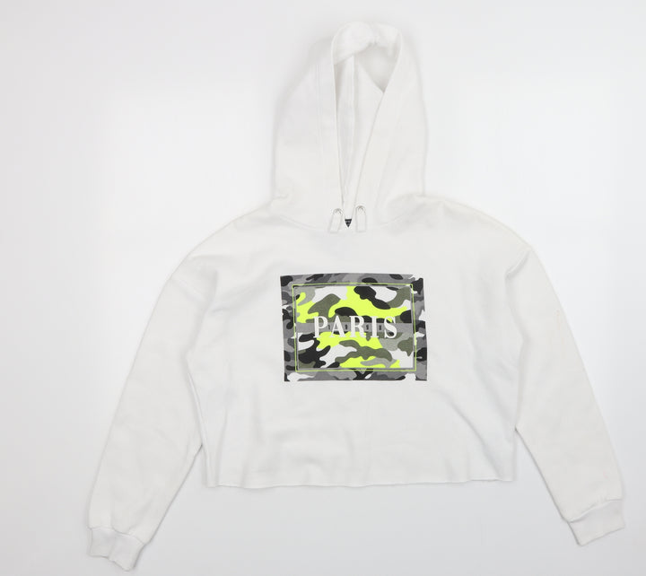 New Look Girls White   Pullover Hoodie Size 14-15 Years