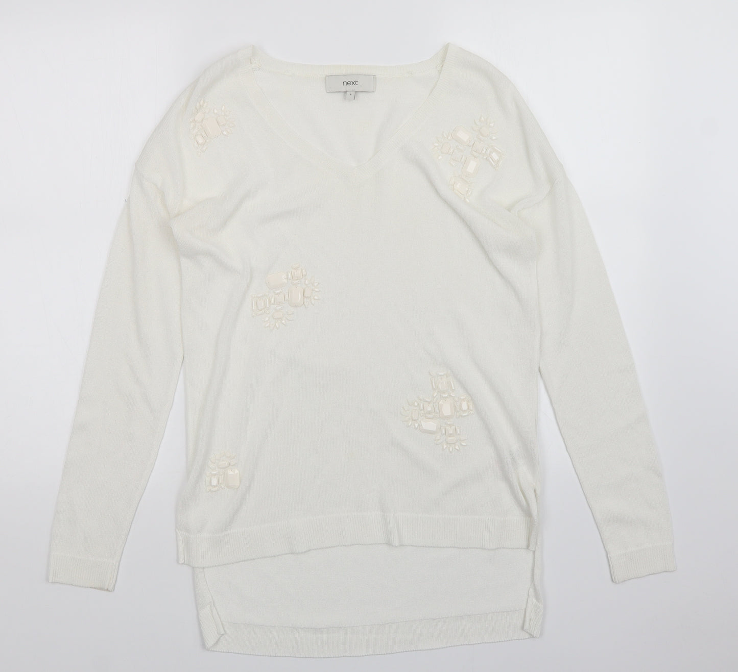 NEXT Womens White   Pullover Jumper Size 8