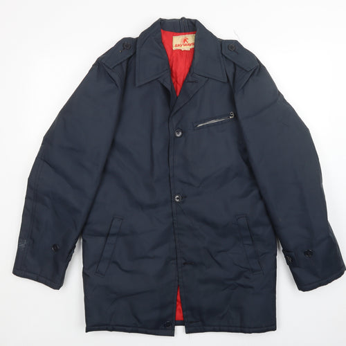 skyways Mens Blue   Rain Coat Coat Size S