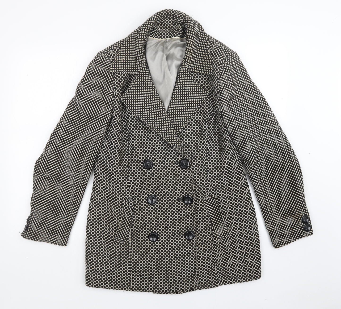 Berkertex Womens Multicoloured Polka Dot  Overcoat Coatigan Size 14