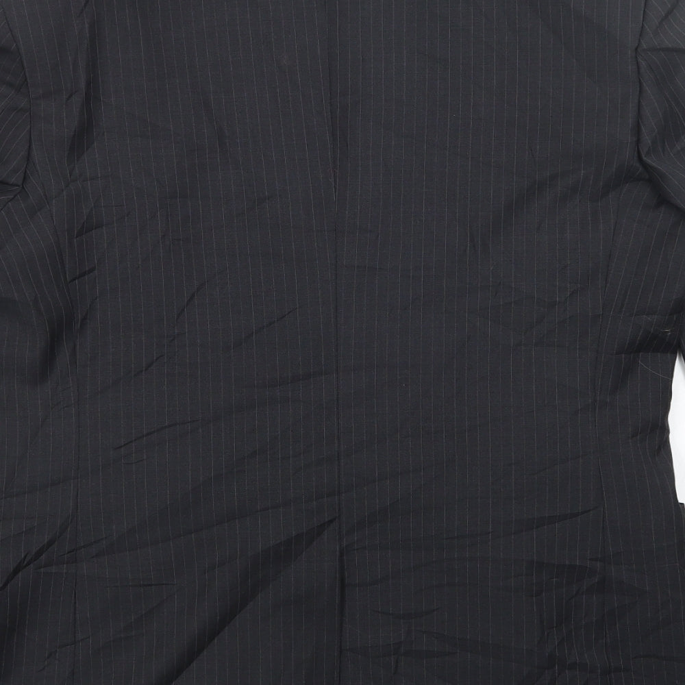 Preworn Mens Black Striped  Jacket Blazer