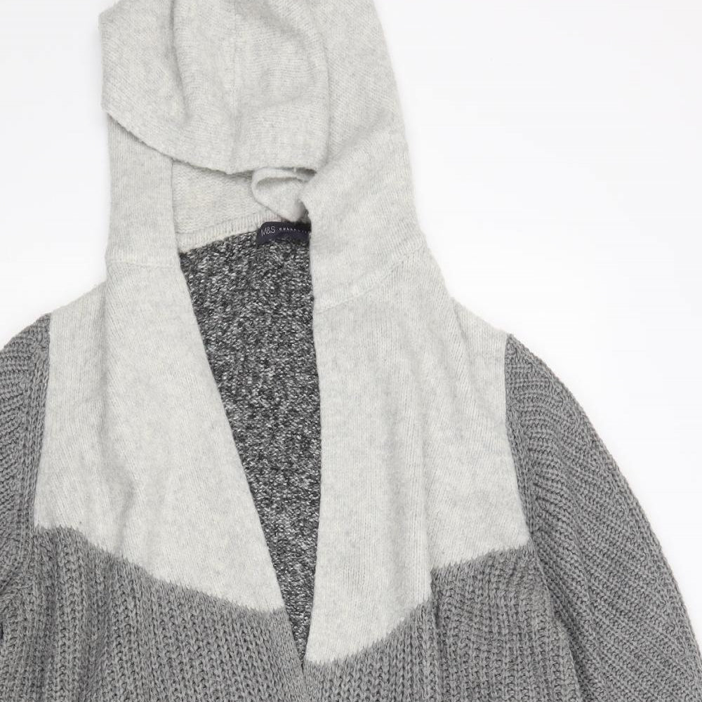 M&S Womens Grey   Overcoat Coatigan Size XL
