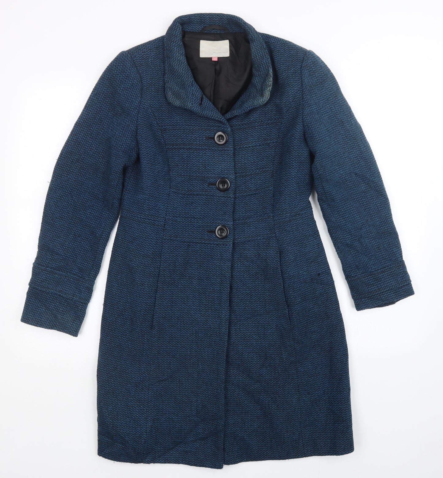 John Lewis Womens Blue   Overcoat Coat Size 8