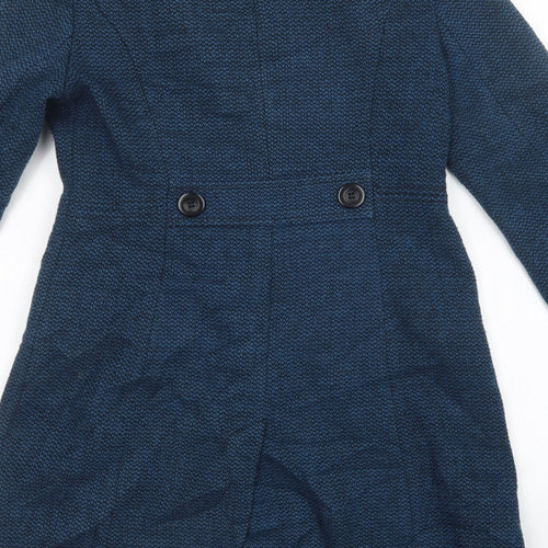 John Lewis Womens Blue   Overcoat Coat Size 8