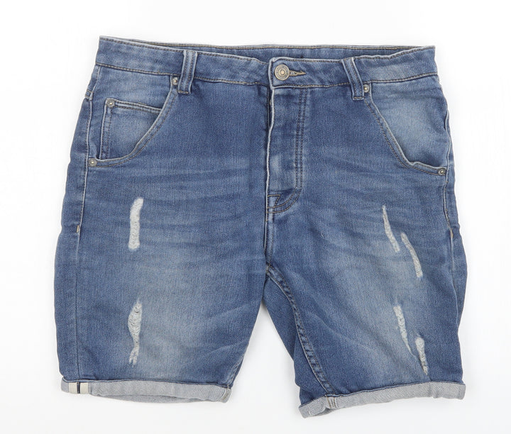 Preworn Womens Blue Cut-Off Shorts Size S