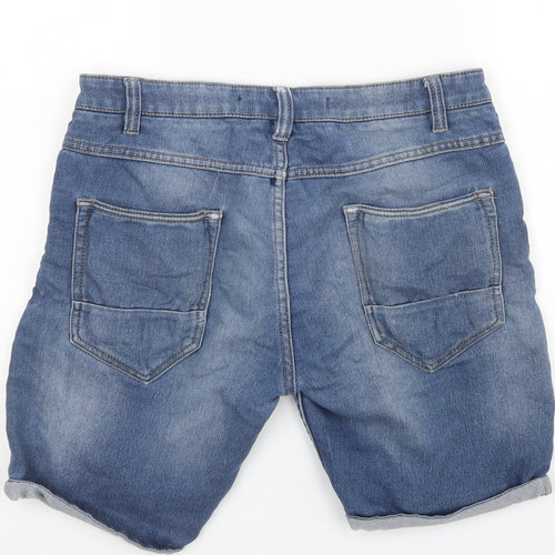 Preworn Womens Blue   Cut-Off Shorts Size S