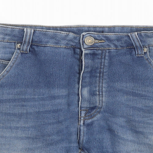 Preworn Womens Blue   Cut-Off Shorts Size S