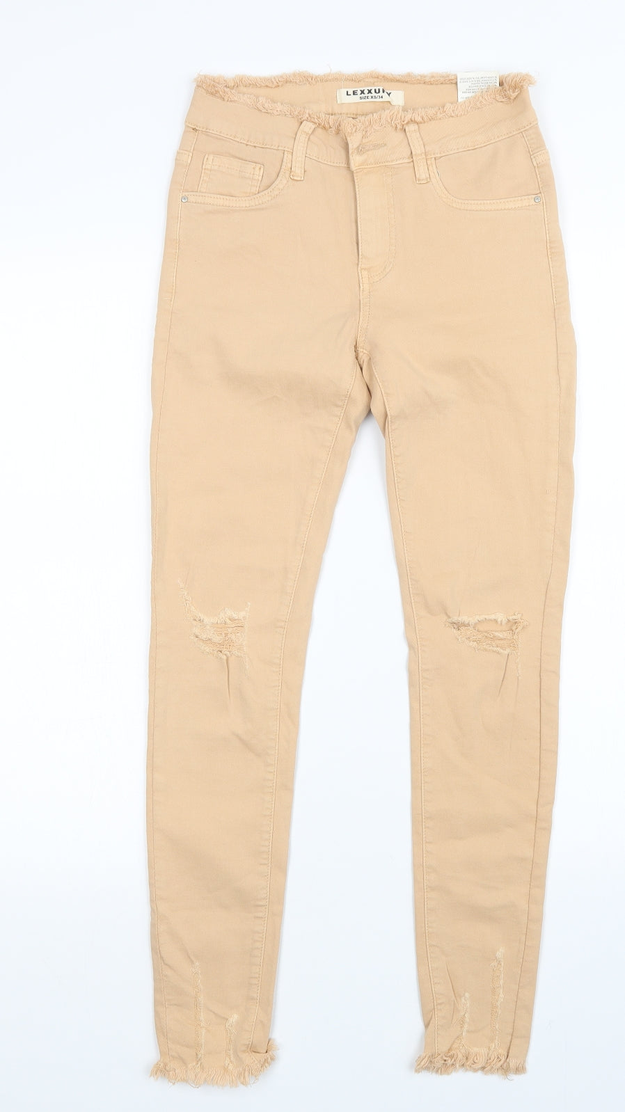Lexxury Womens Brown   Skinny Jeans Size XS L27 in