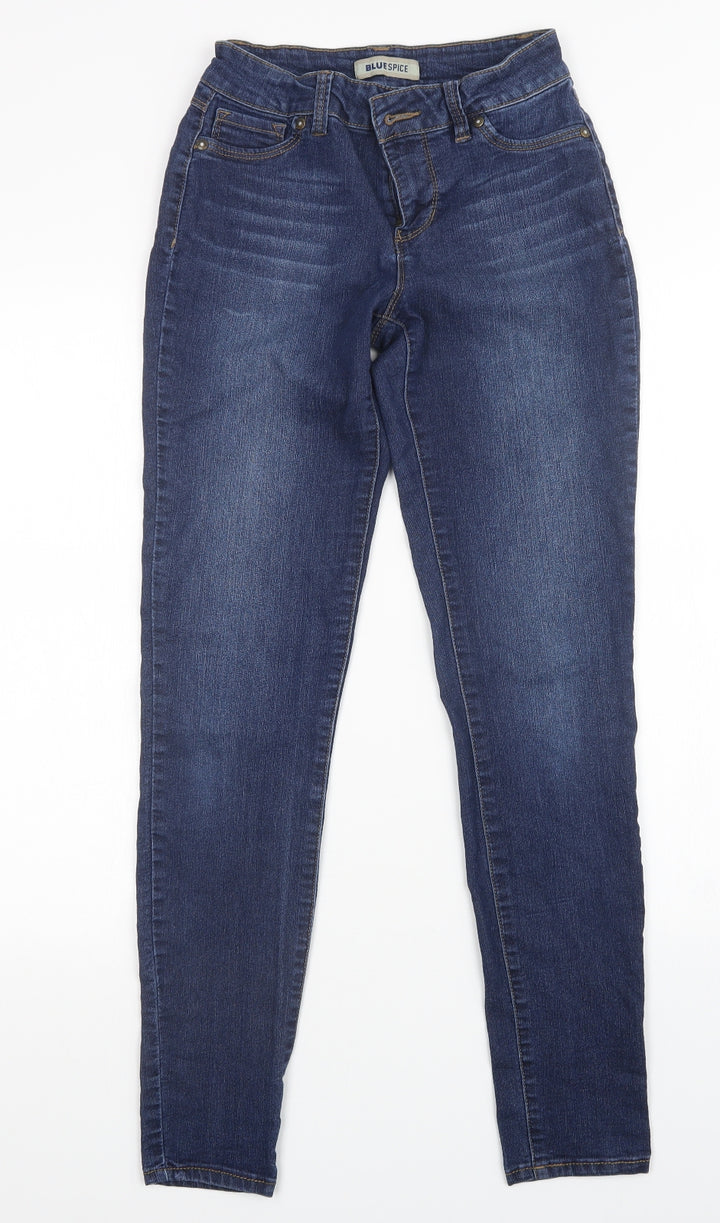 Blue Spice Womens Blue   Skinny Jeans Size M L31 in