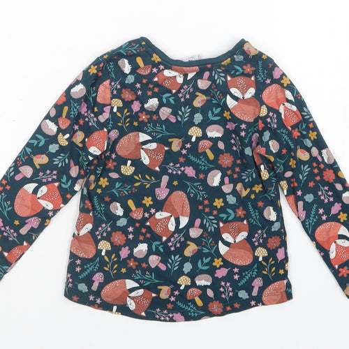 TU Girls Green Floral  Basic T-Shirt Size 18-24 Months