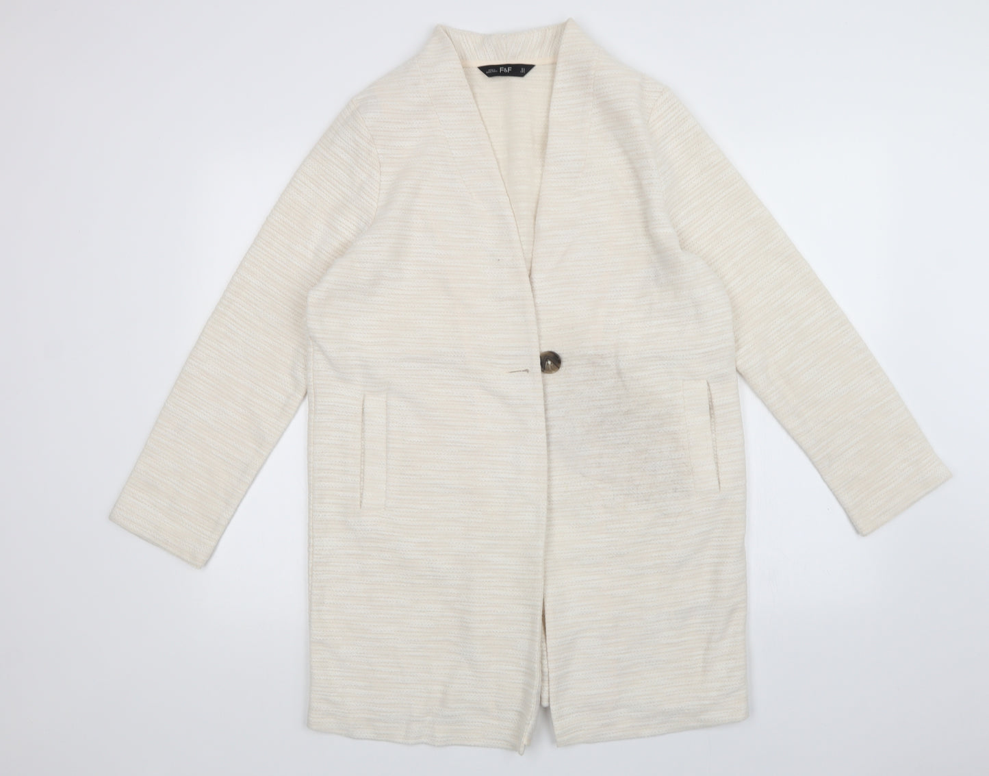 F&F Womens Beige   Cardigan Jumper Size S