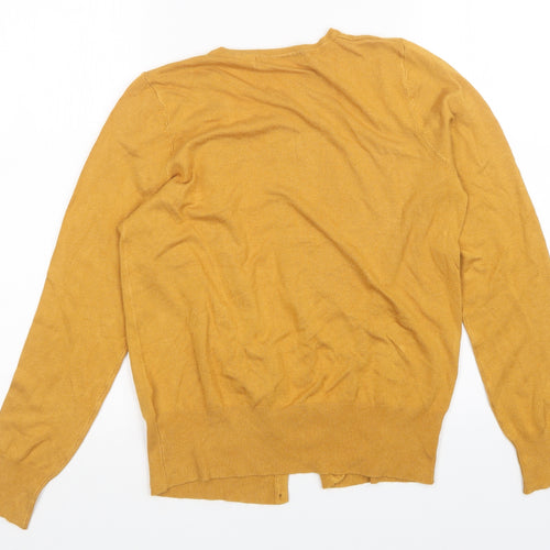 M&S Womens Yellow   Cardigan Jumper Size 12