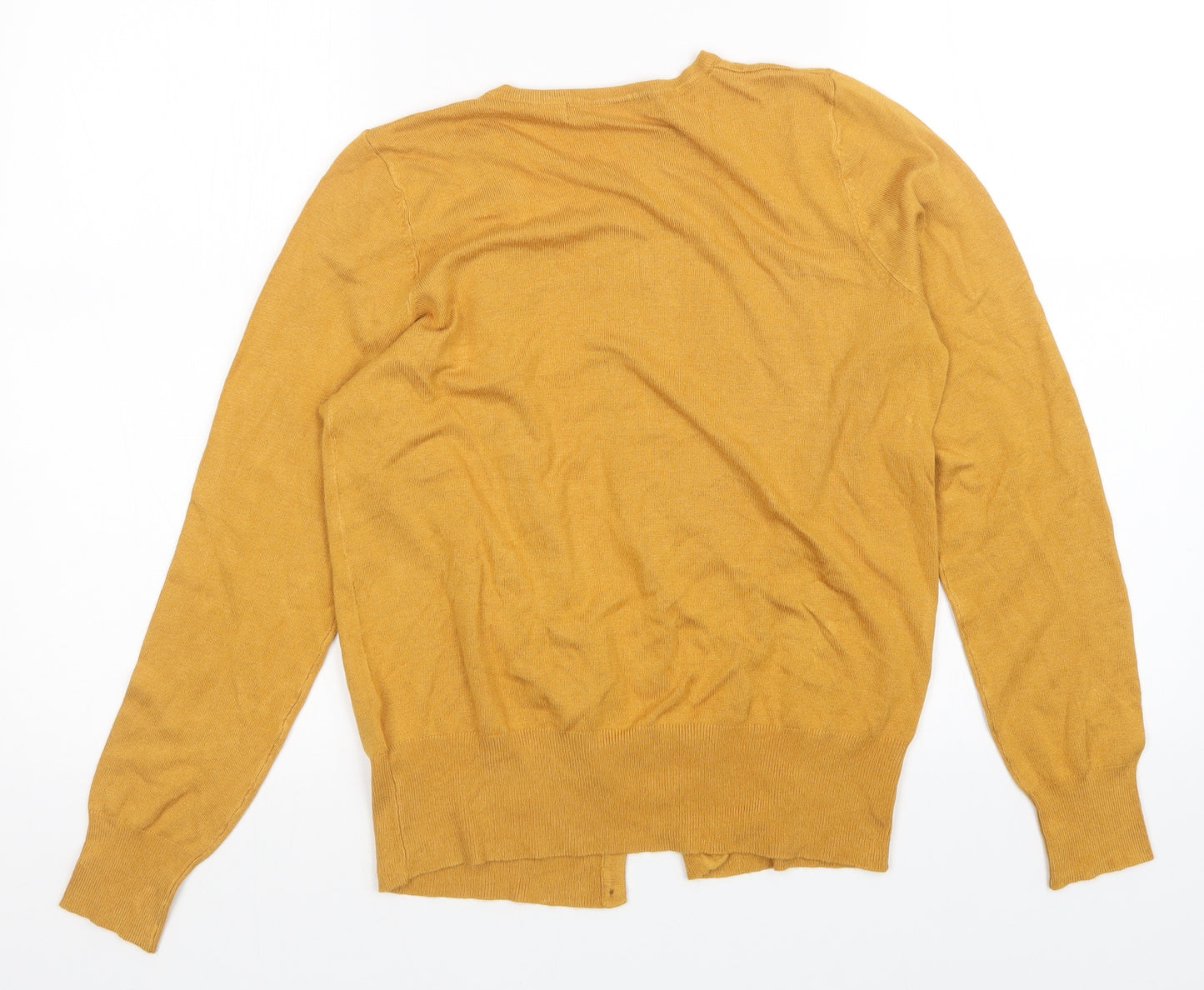M&S Womens Yellow   Cardigan Jumper Size 12
