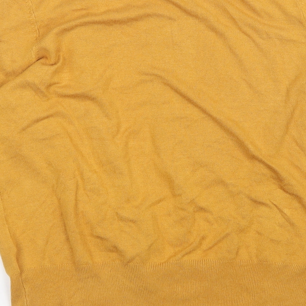 M&S Womens Yellow   Cardigan Jumper Size 12