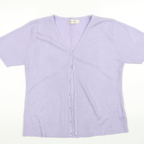 Bonmarché Womens Purple   Cardigan Jumper Size L