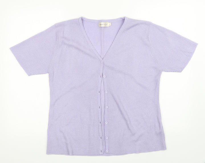 Bonmarché Womens Purple   Cardigan Jumper Size L