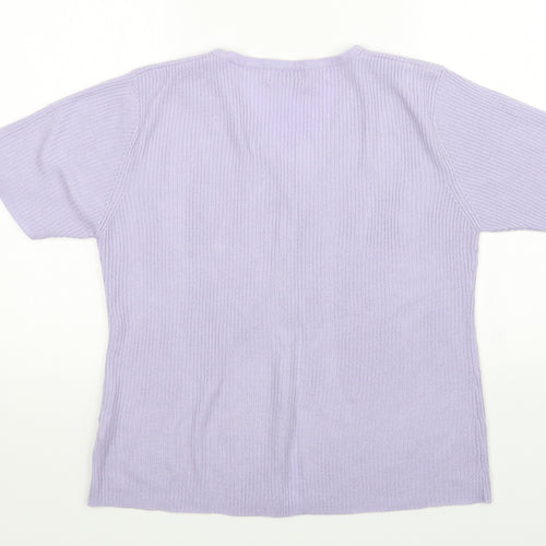 Bonmarché Womens Purple   Cardigan Jumper Size L