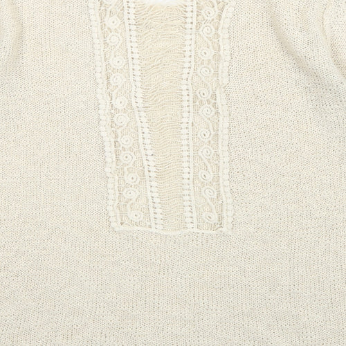 Poof Womens Beige   Pullover Jumper Size S