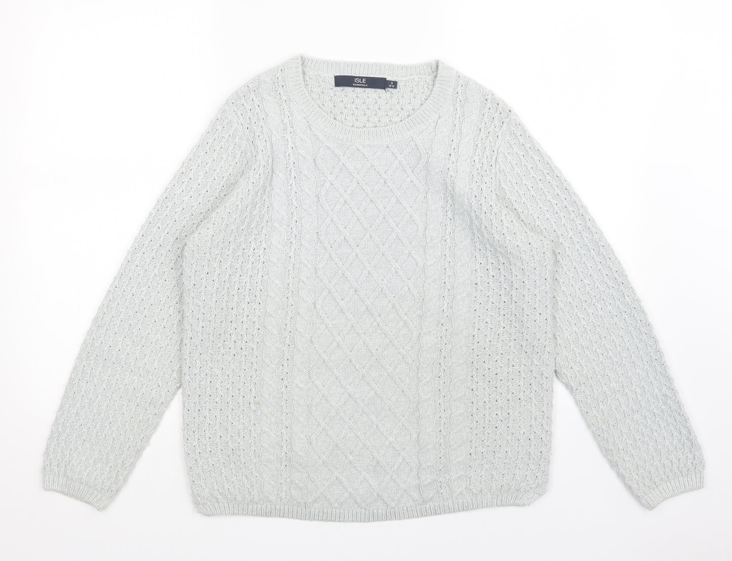 Isle Womens Grey   Pullover Jumper Size S