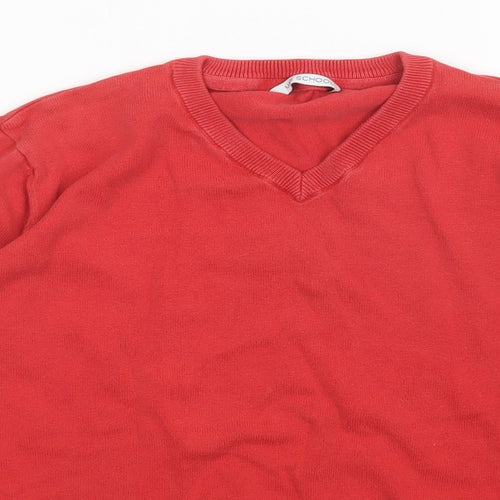 M&S Boys Red   Pullover Jumper Size 15-16 Years
