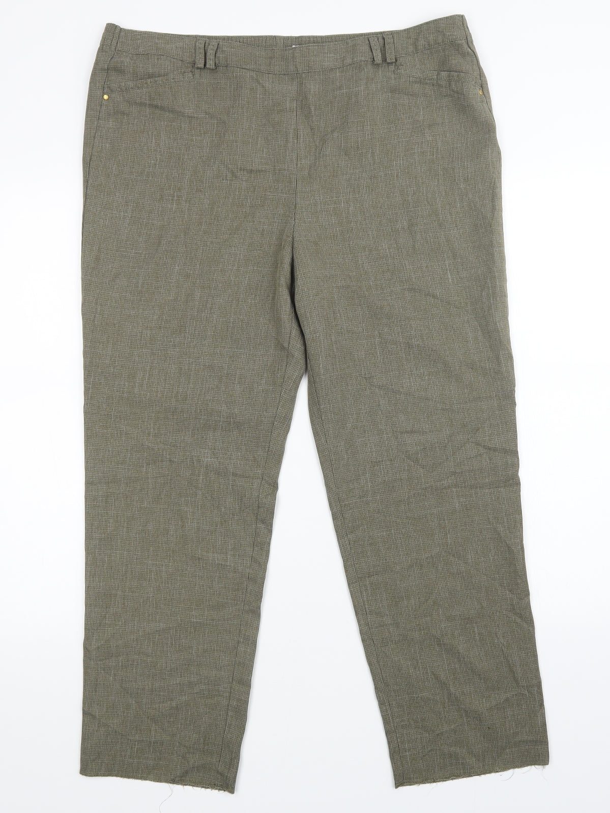 M&S Womens Green   Trousers  Size 14 L26 in
