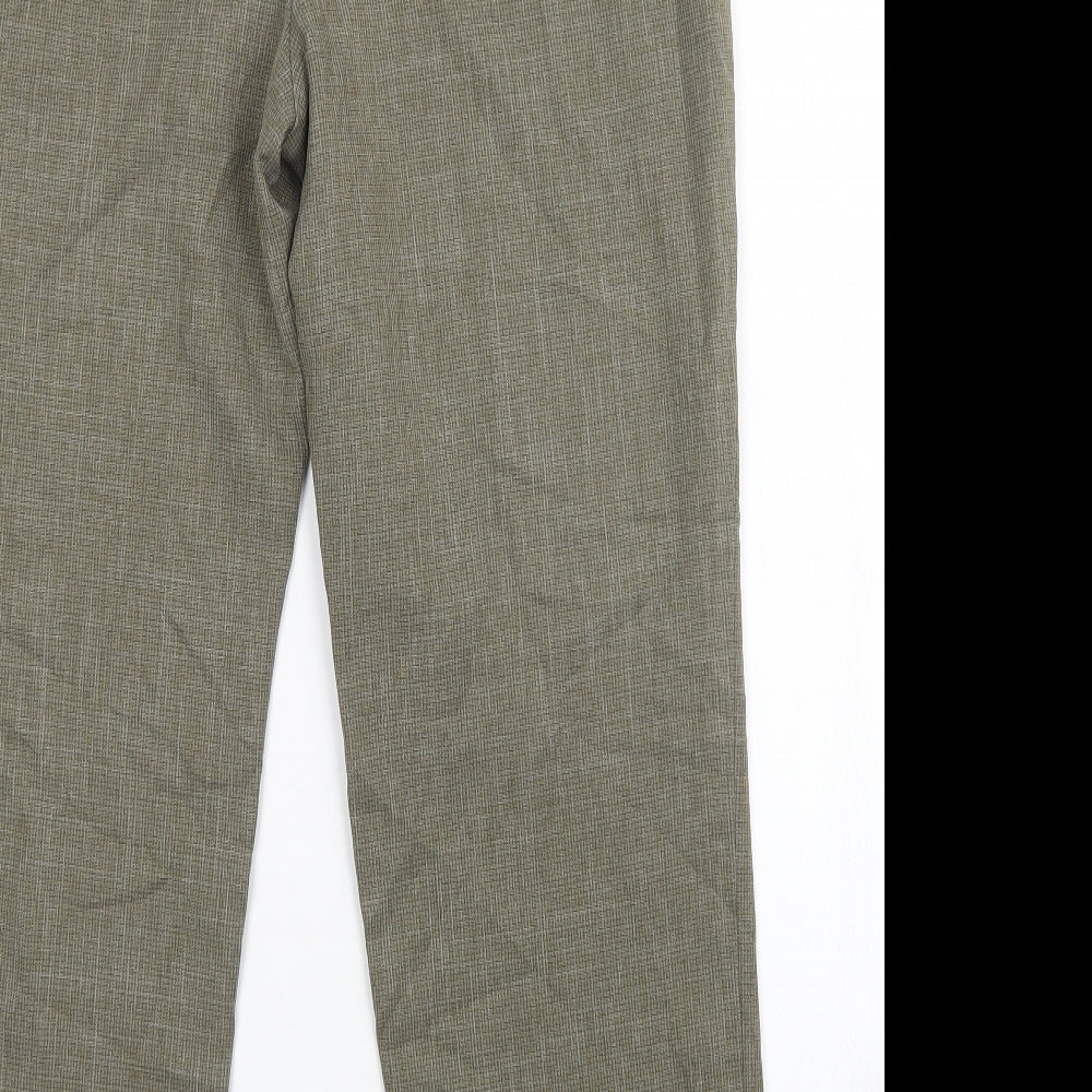 M&S Womens Green   Trousers  Size 14 L26 in