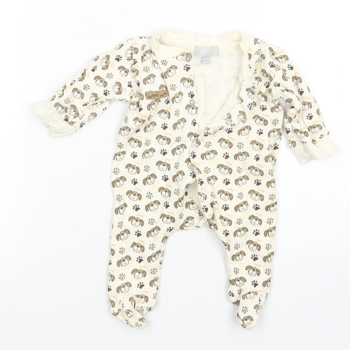 Mini Mints Boys Multicoloured Animal Print   One-Piece Size 3-6 Months