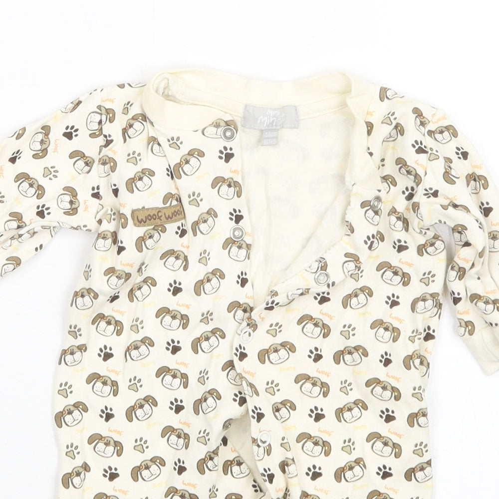 Mini Mints Boys Multicoloured Animal Print   One-Piece Size 3-6 Months