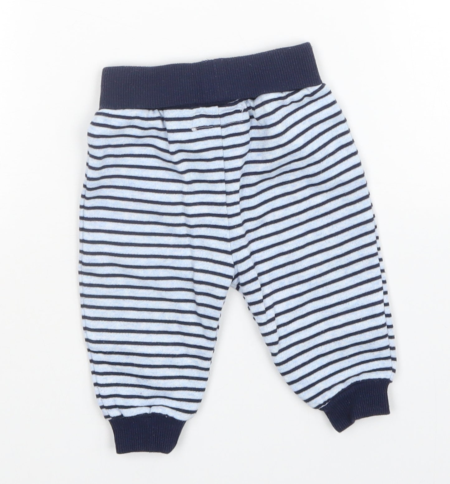 Earlydays Boys Blue Striped  Sweatpants Trousers Size 3-6 Months