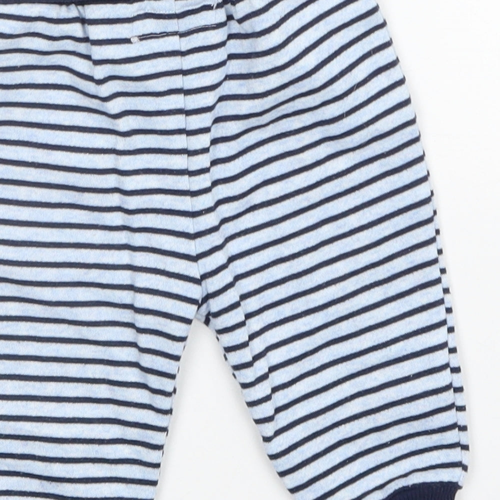 Earlydays Boys Blue Striped  Sweatpants Trousers Size 3-6 Months
