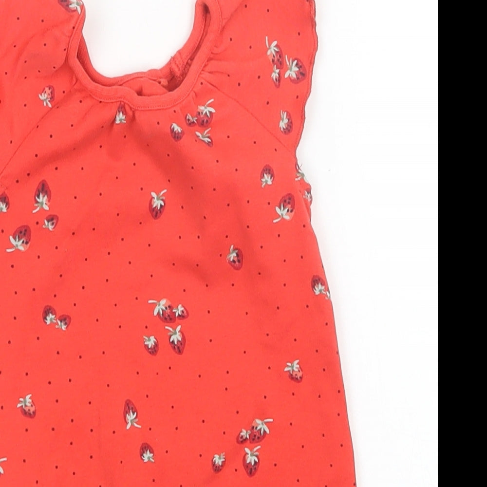 NEXT Girls Red Polka Dot  Romper One-Piece Size 6-9 Months