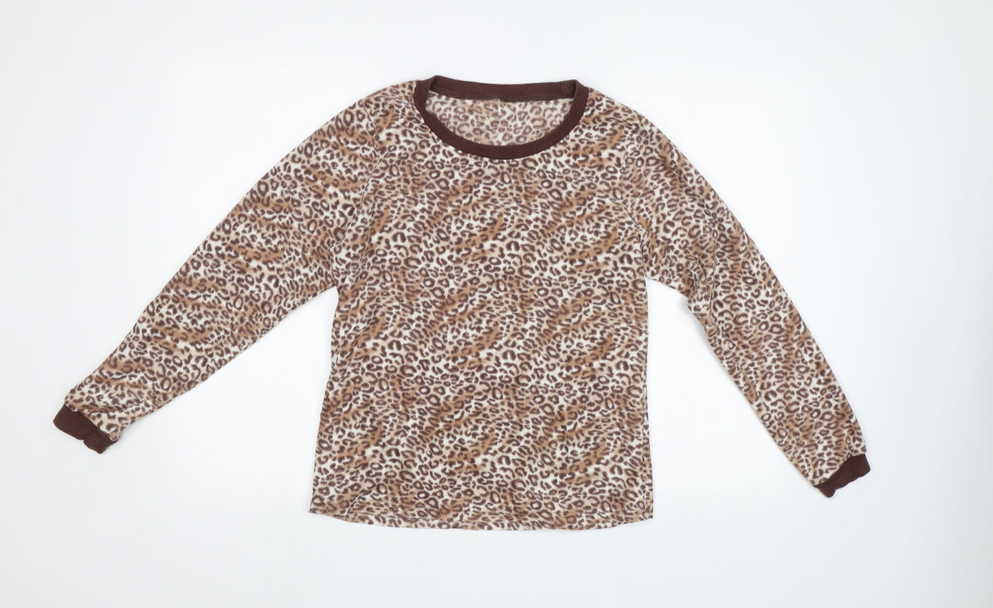Preworn Womens Brown Animal Print  Top Pyjama Top Size S
