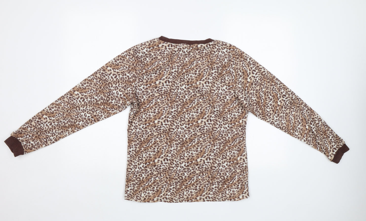 Preworn Womens Brown Animal Print  Top Pyjama Top Size S