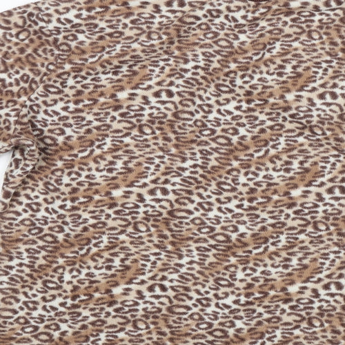 Preworn Womens Brown Animal Print  Top Pyjama Top Size S