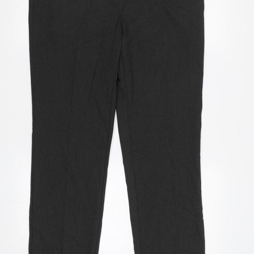 M&S Womens Black Plaid  Trousers  Size 12 L28 in