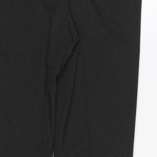 M&S Womens Black Plaid  Trousers  Size 12 L28 in