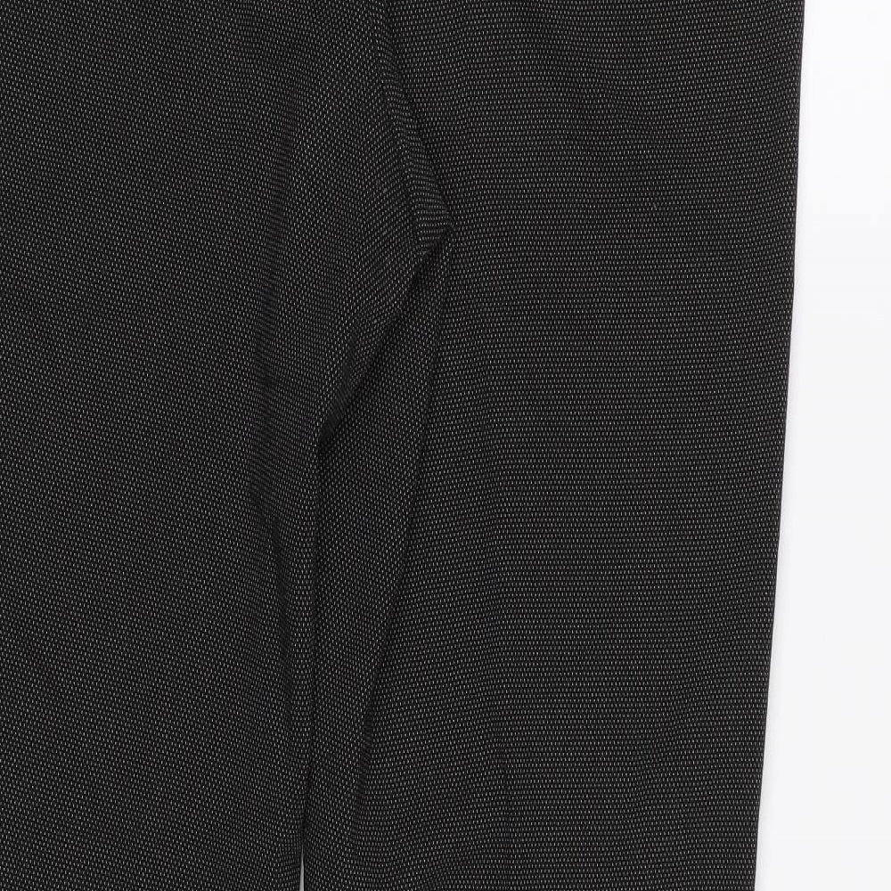 M&S Womens Black Plaid  Trousers  Size 12 L28 in