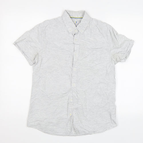 Larsson & Co Mens Beige    Button-Up Size S