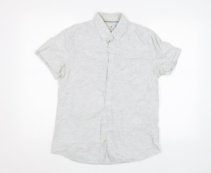Larsson & Co Mens Beige Button-Up Size S