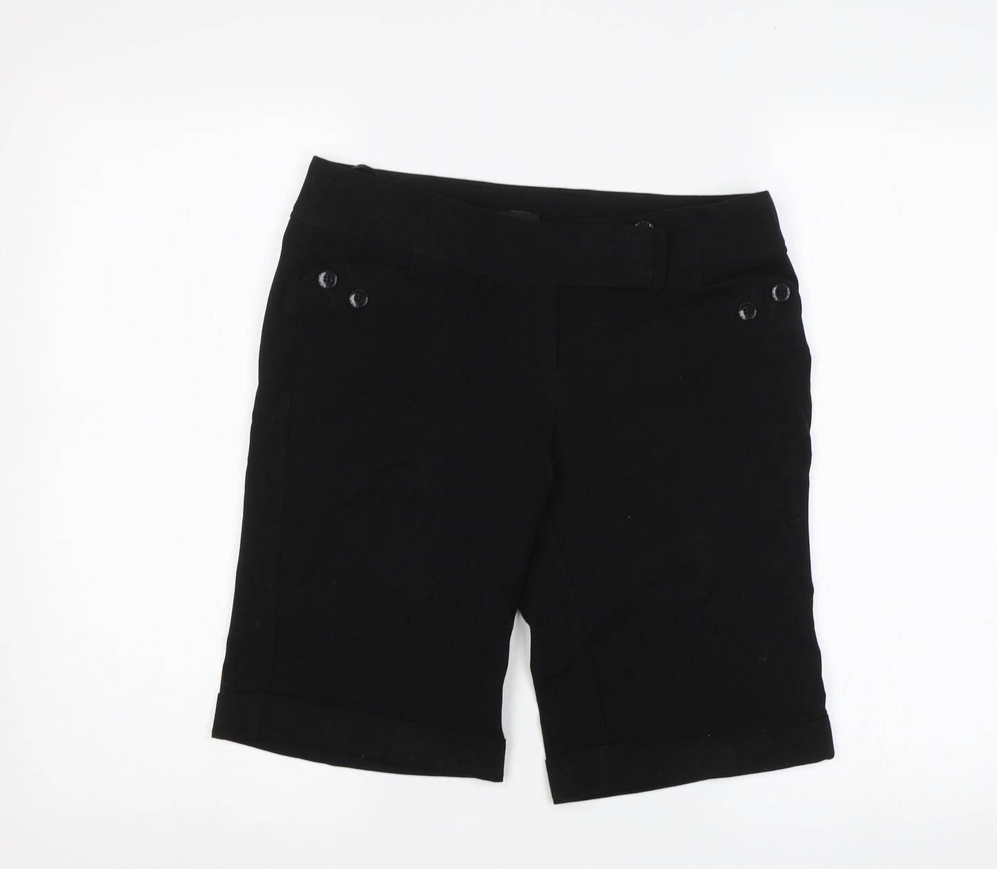 Bay Womens Black Striped  Chino Shorts Size 8
