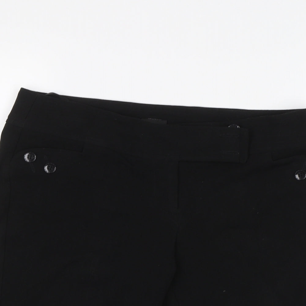 Bay Womens Black Striped  Chino Shorts Size 8