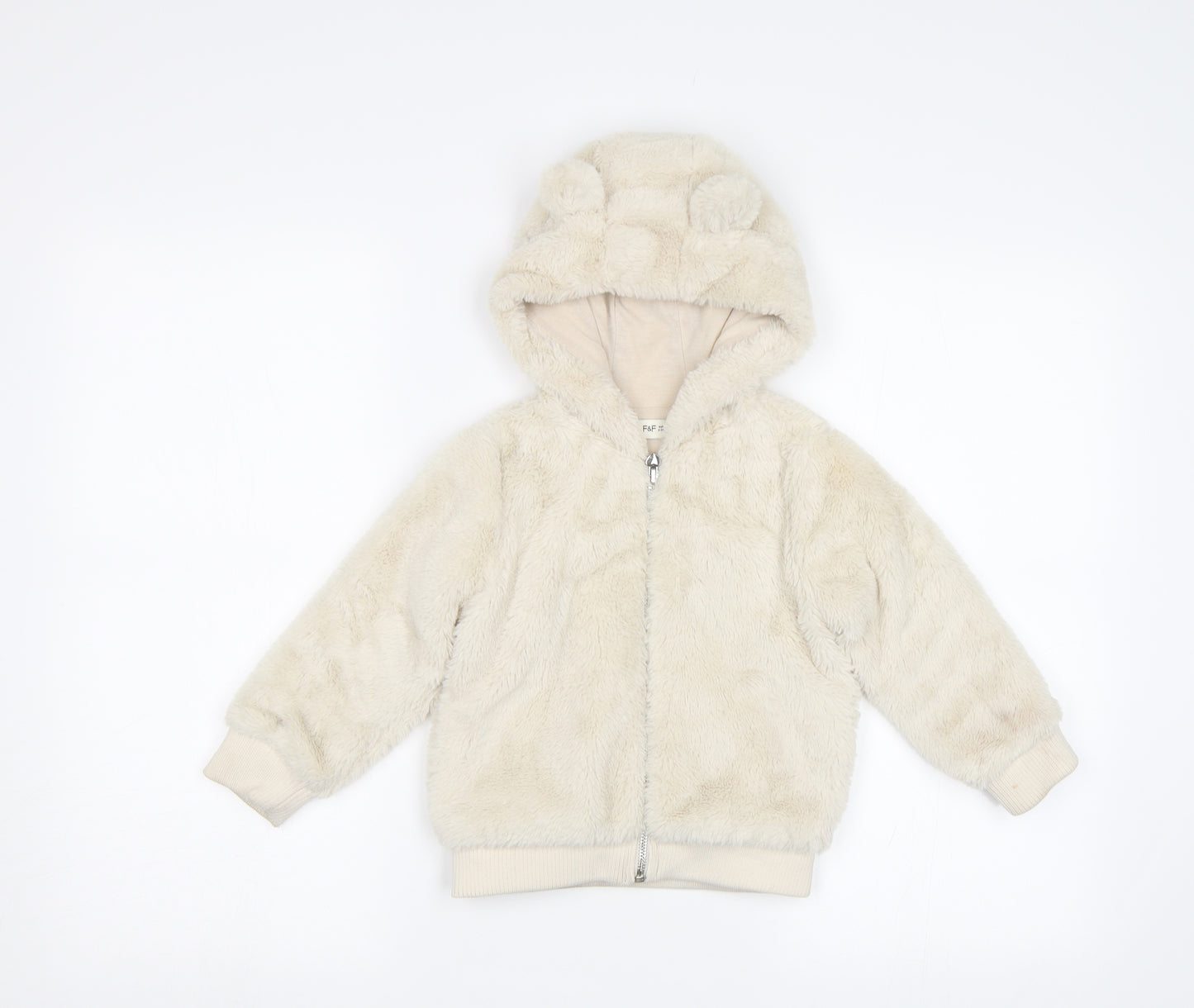 F&F Girls Beige   Jacket  Size 2-3 Years
