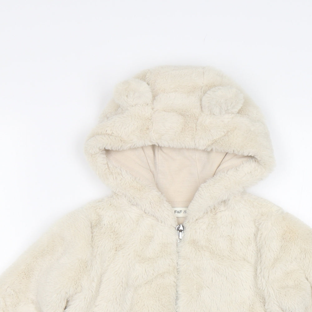 F&F Girls Beige   Jacket  Size 2-3 Years