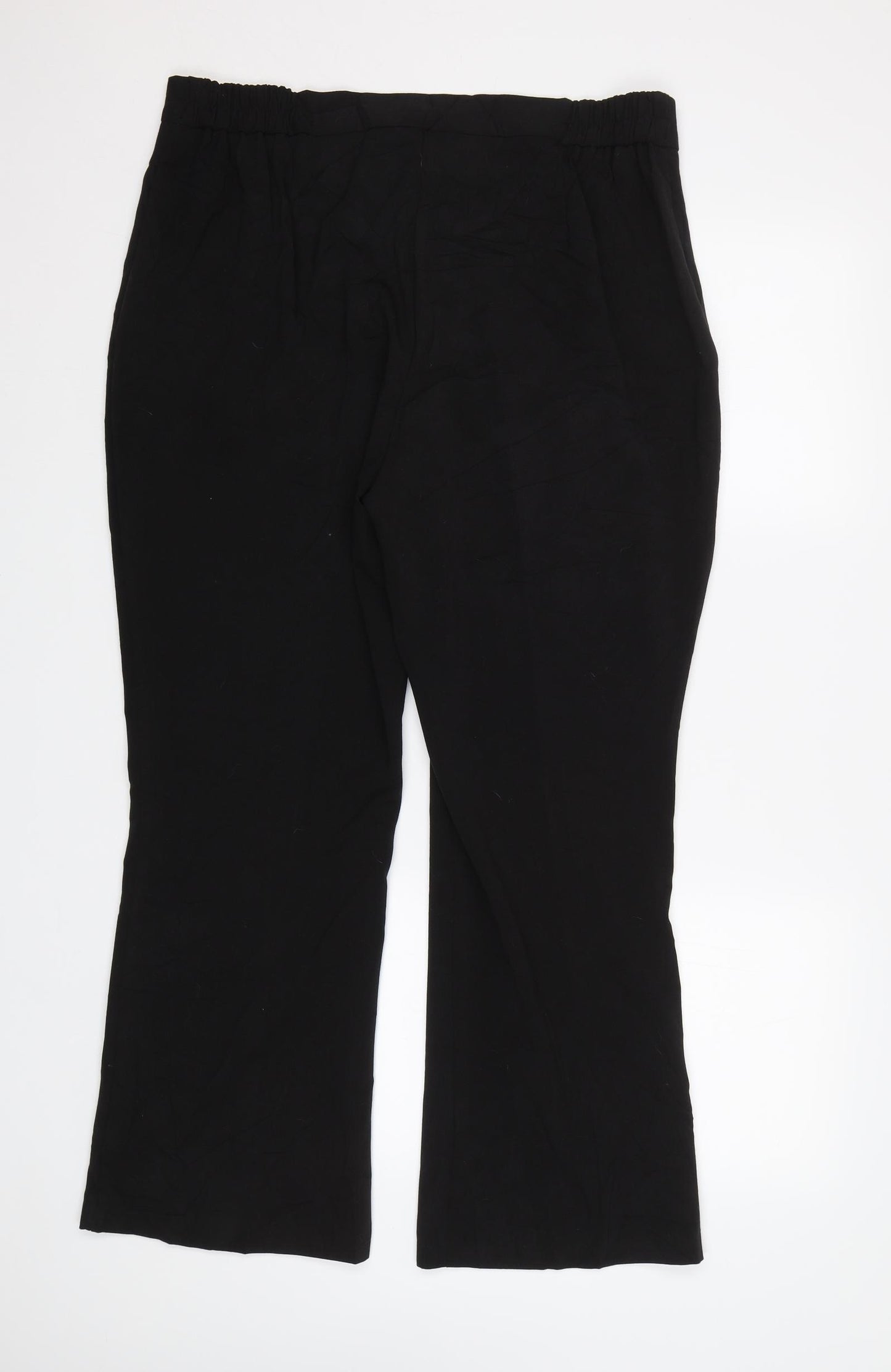 Simply Be Womens Black   Dress Pants Trousers Size 18 L28 in - Elastic Waist Band
