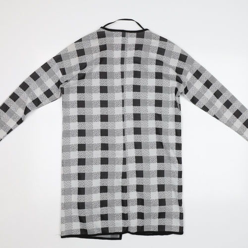 Primark Womens Grey Check  Cardigan Jumper Size 8