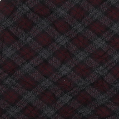 Preworn Womens Purple Check  A-Line Skirt Size 14