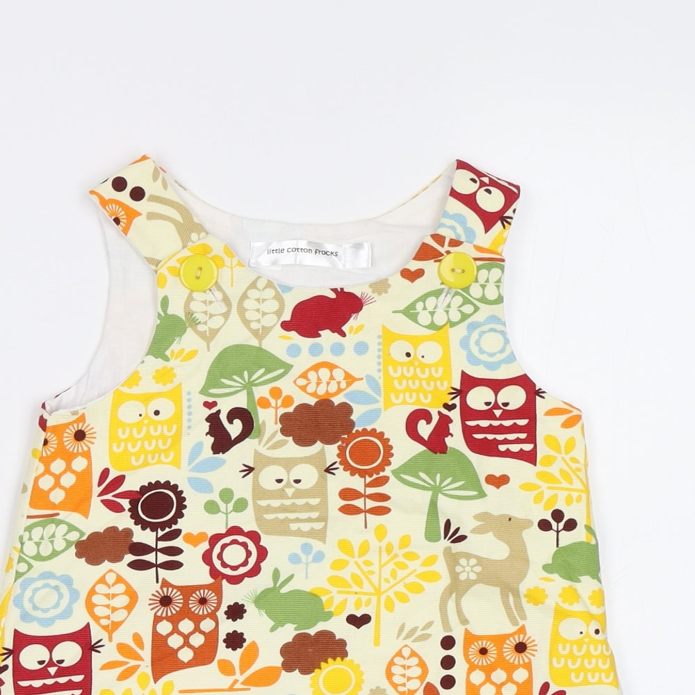 Little Cotton frocks Girls Multicoloured Geometric  A-Line  Size 4 Years  - Woodland Animals