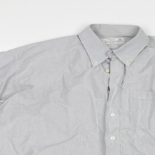M&S Mens Grey    Dress Shirt Size 16