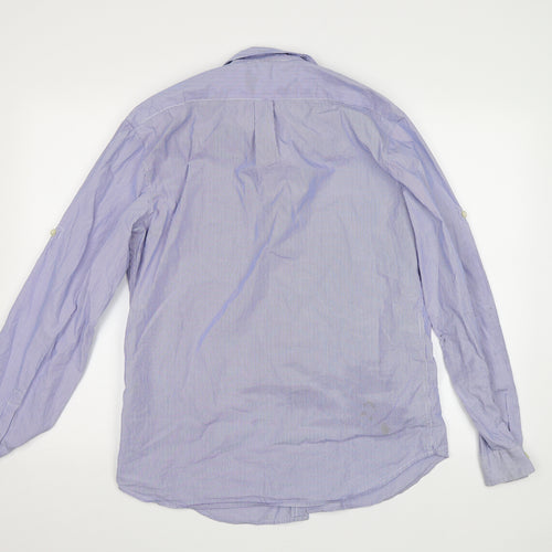 Gap Mens Blue Striped   Button-Up Size M