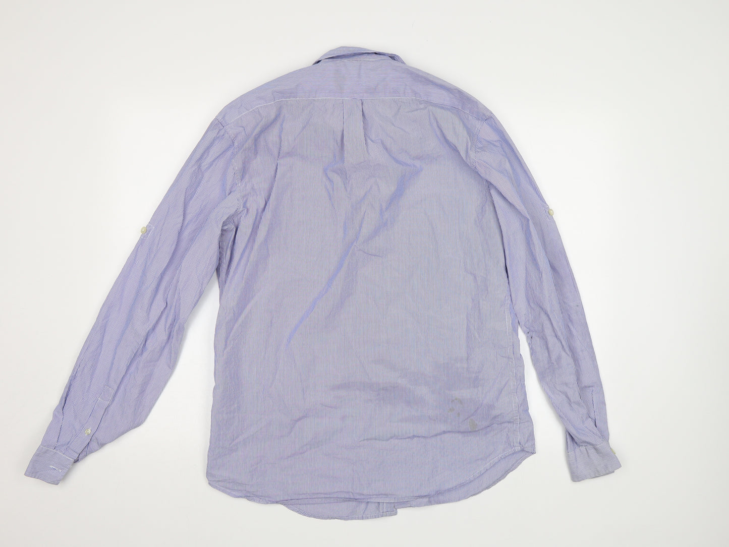 Gap Mens Blue Striped   Button-Up Size M
